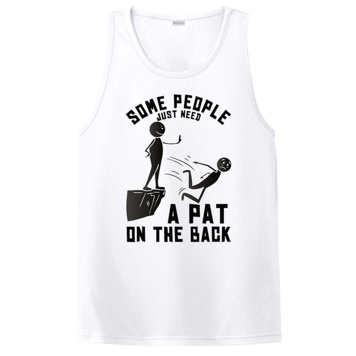 Pat On The Back Funny Adult Sarcastic Design PosiCharge Competitor Tank