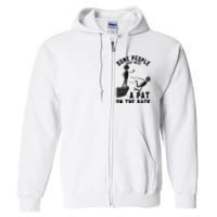 Pat On The Back Funny Adult Sarcastic Design Full Zip Hoodie