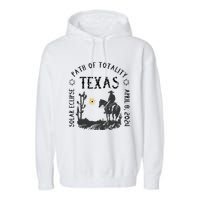 Path Of Totality Texas Solar Eclipse Garment-Dyed Fleece Hoodie