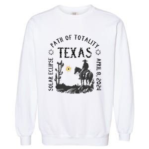 Path Of Totality Texas Solar Eclipse Garment-Dyed Sweatshirt