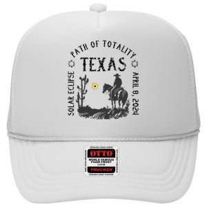 Path Of Totality Texas Solar Eclipse High Crown Mesh Back Trucker Hat