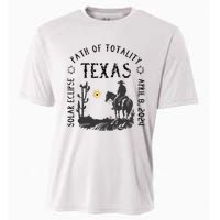 Path Of Totality Texas Solar Eclipse Cooling Performance Crew T-Shirt