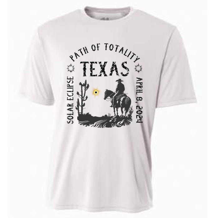 Path Of Totality Texas Solar Eclipse Cooling Performance Crew T-Shirt