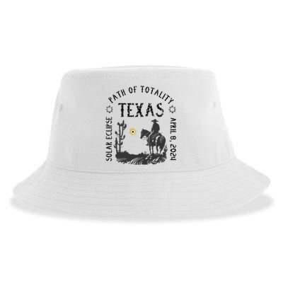 Path Of Totality Texas Solar Eclipse Sustainable Bucket Hat