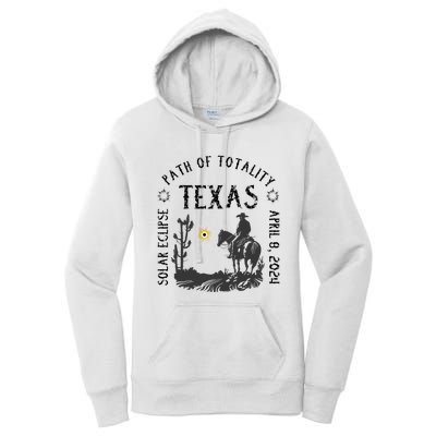 Path Of Totality Texas Solar Eclipse Women's Pullover Hoodie