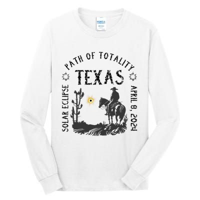 Path Of Totality Texas Solar Eclipse Tall Long Sleeve T-Shirt