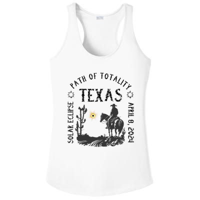 Path Of Totality Texas Solar Eclipse Ladies PosiCharge Competitor Racerback Tank