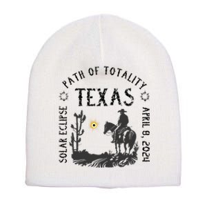 Path Of Totality Texas Solar Eclipse Short Acrylic Beanie