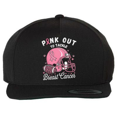 Pin.K Out Tackle Breast Cancer Awareness American Football Wool Snapback Cap