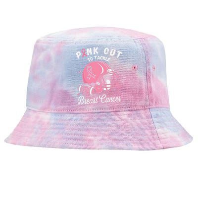 Pin.K Out Tackle Breast Cancer Awareness American Football Tie-Dyed Bucket Hat