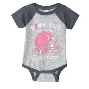 Pin.K Out Tackle Breast Cancer Awareness American Football Infant Baby Jersey Bodysuit