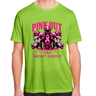 Pin.K Out Tackle Breast Cancer Awareness Football Pin.K Ribbon Adult ChromaSoft Performance T-Shirt