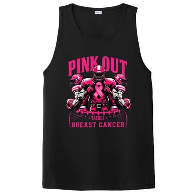 Pin.K Out Tackle Breast Cancer Awareness Football Pin.K Ribbon PosiCharge Competitor Tank