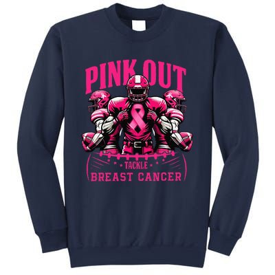 Pin.K Out Tackle Breast Cancer Awareness Football Pin.K Ribbon Sweatshirt