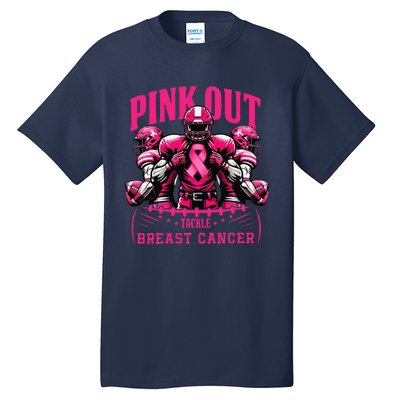 Pin.K Out Tackle Breast Cancer Awareness Football Pin.K Ribbon Tall T-Shirt