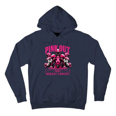 Pin.K Out Tackle Breast Cancer Awareness Football Pin.K Ribbon Tall Hoodie