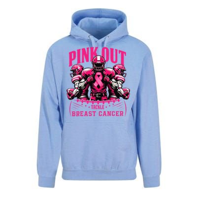 Pin.K Out Tackle Breast Cancer Awareness Football Pin.K Ribbon Unisex Surf Hoodie