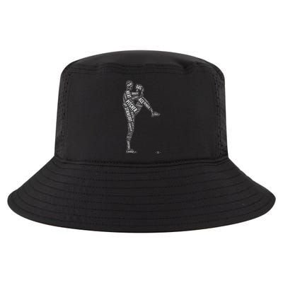 Pitcher On The Mound Baseball Lifestyle Cool Comfort Performance Bucket Hat