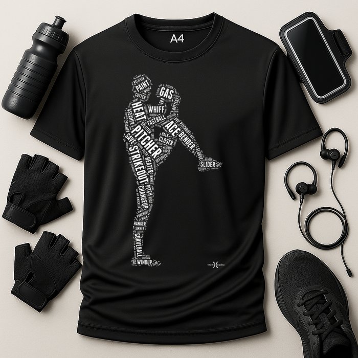 Pitcher On The Mound Baseball Lifestyle Cooling Performance Crew T-Shirt