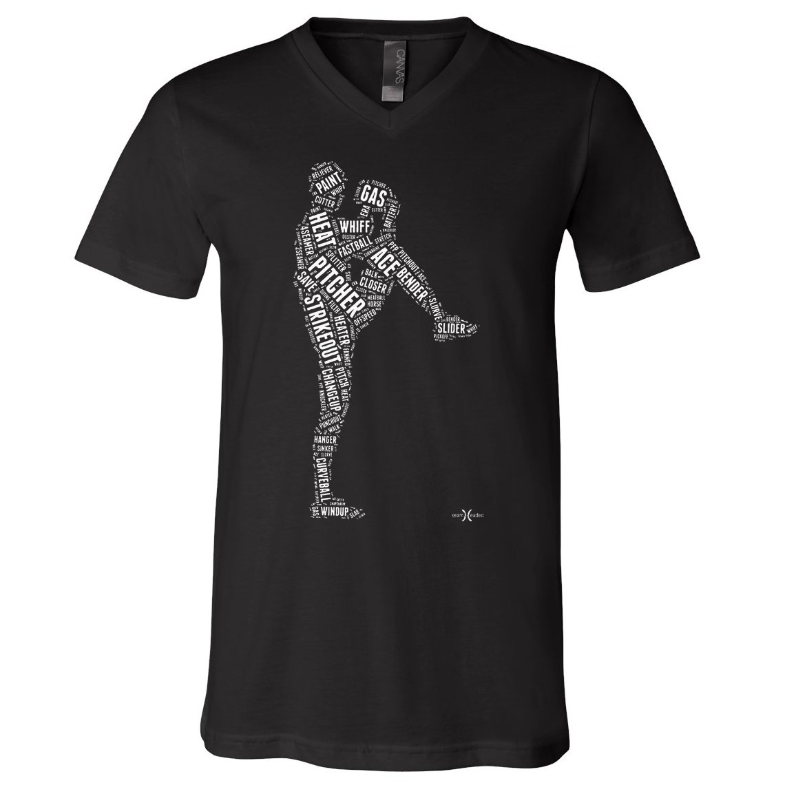 Pitcher On The Mound Baseball Lifestyle V-Neck T-Shirt