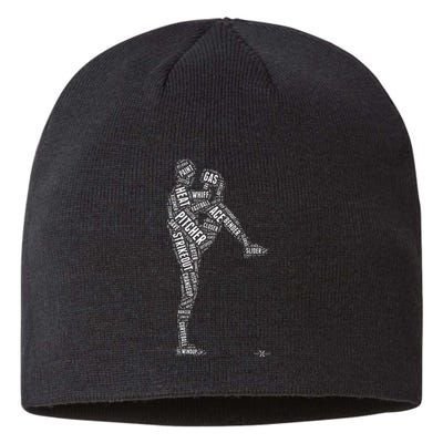 Pitcher On The Mound Baseball Lifestyle Sustainable Beanie