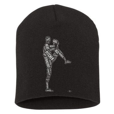 Pitcher On The Mound Baseball Lifestyle Short Acrylic Beanie