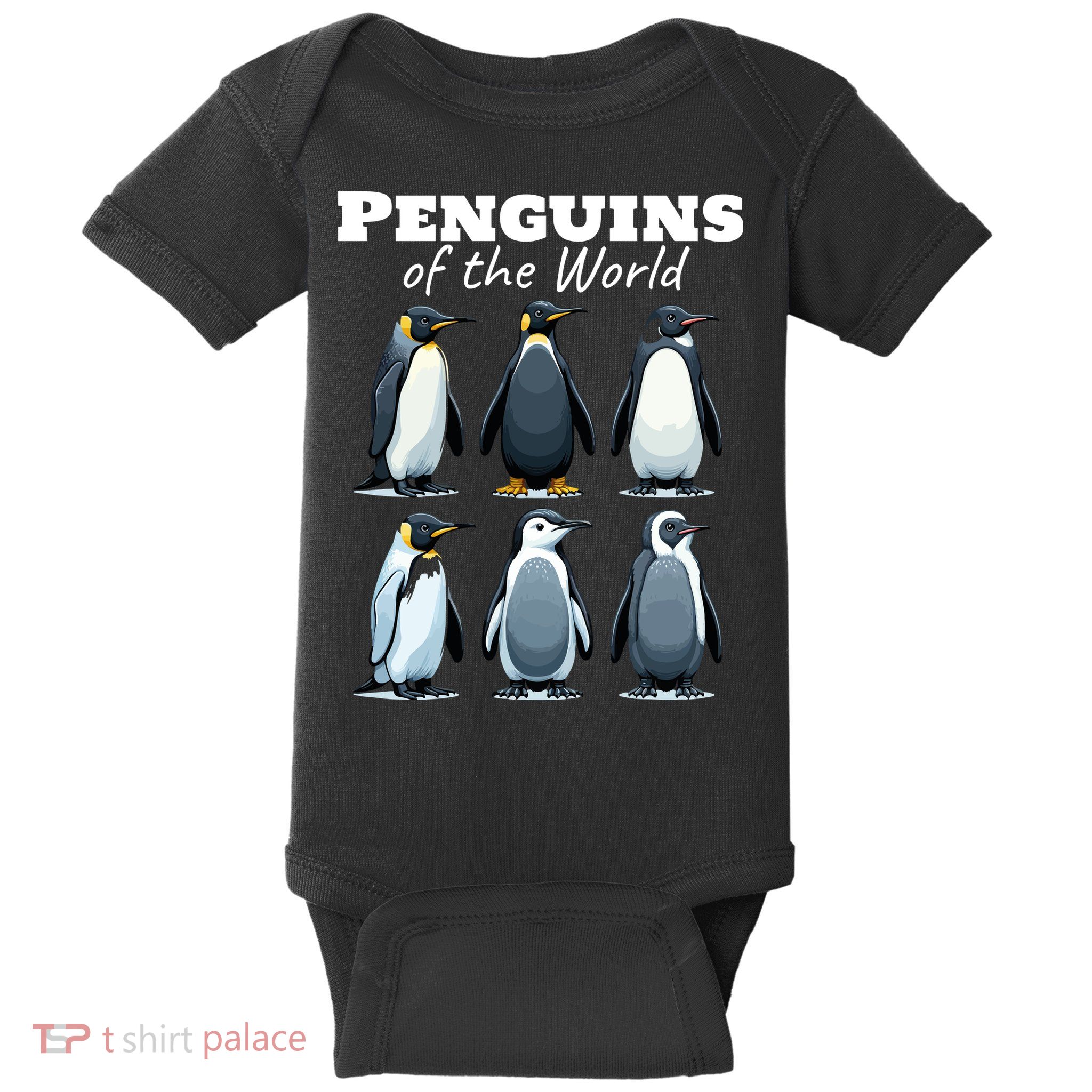 Penguins Of The World Baby Bodysuit