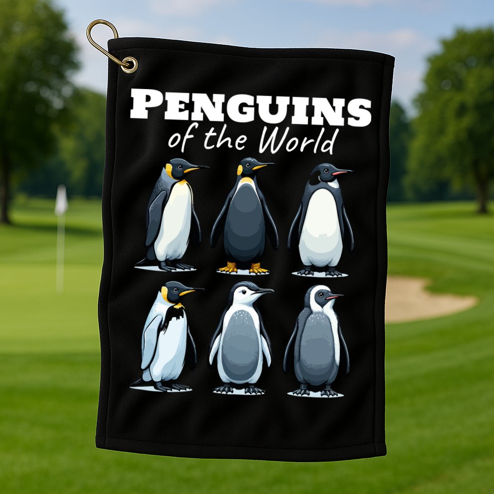 Penguins Of The World Golf Towel