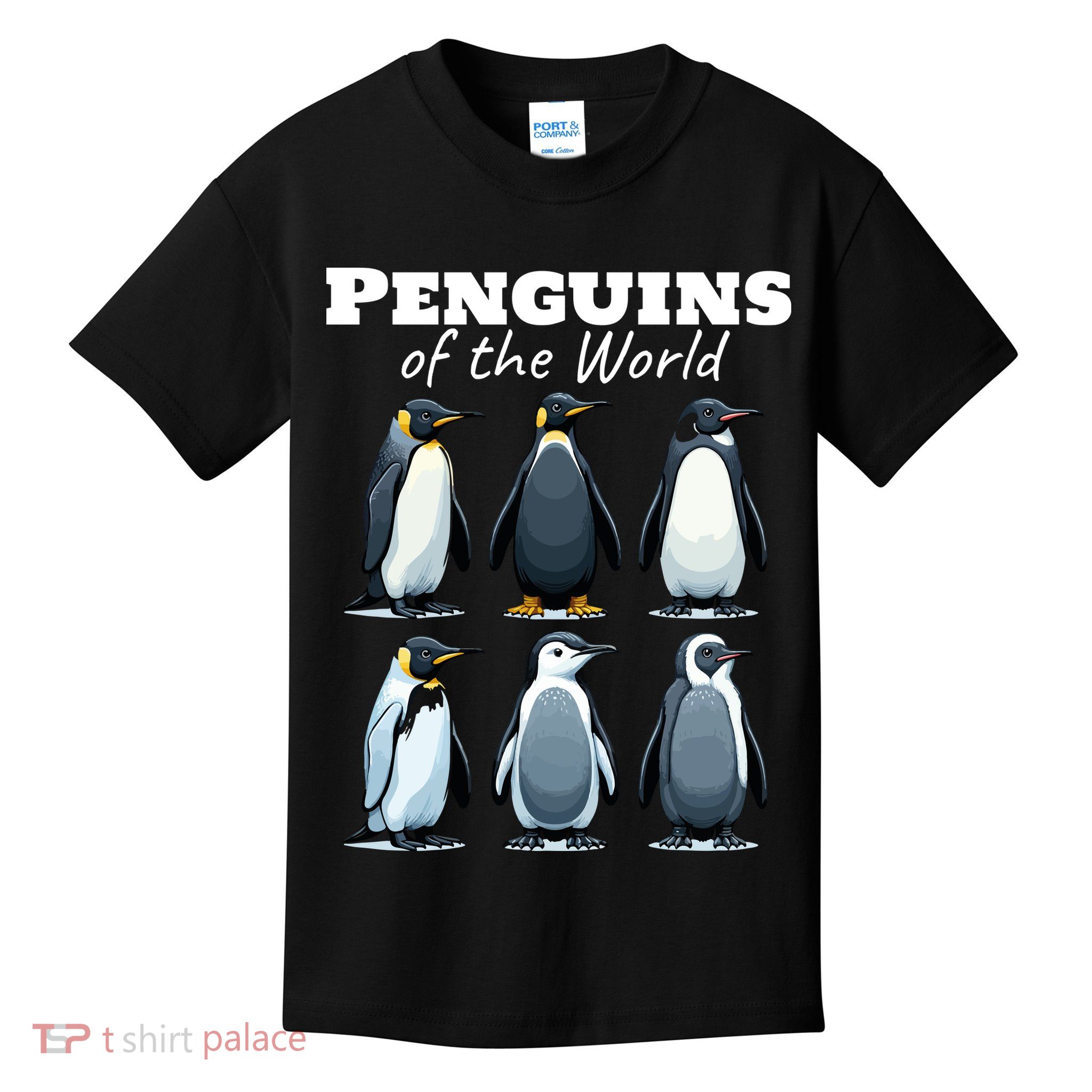 Penguins Of The World Kids T-Shirt