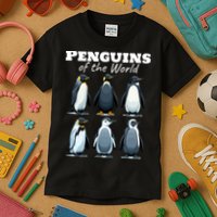 Penguins Of The World Kids T-Shirt