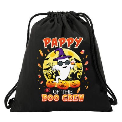 Pappy Of The Boo Crew Halloween Cute Ghost Pumpkin Scary Drawstring Bag