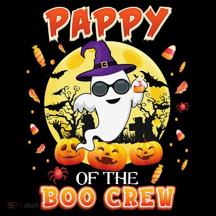 Pappy Of The Boo Crew Halloween Cute Ghost Pumpkin Scary Premium T-Shirt