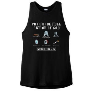 Put On The Full Armor Of God Funny Saying Christian Ladies PosiCharge Tri-Blend Wicking Tank