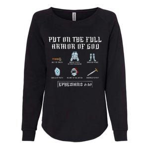 Put On The Full Armor Of God Funny Saying Christian Womens California Wash Sweatshirt