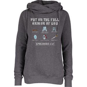 Put On The Full Armor Of God Funny Saying Christian Womens Funnel Neck Pullover Hood