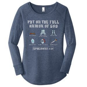 Put On The Full Armor Of God Funny Saying Christian Women's Perfect Tri Tunic Long Sleeve Shirt