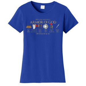 Put on the Full Armor of God Shield Ephesians 611 Christian Women's T-Shirt