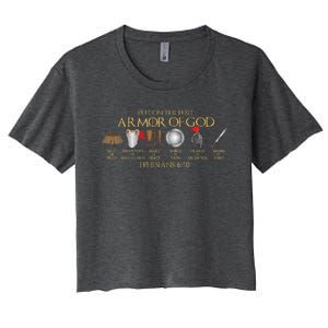 Put on the Full Armor of God Shield Ephesians 611 Christian Women's Crop Top Tee