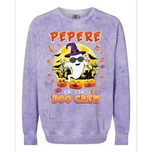 Pepere Of The Boo Crew Halloween Cute Ghost Pumpkin Scary Colorblast Crewneck Sweatshirt