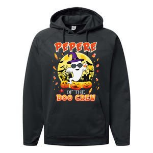 Pepere Of The Boo Crew Halloween Cute Ghost Pumpkin Scary Performance Fleece Hoodie