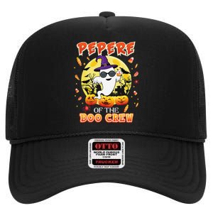 Pepere Of The Boo Crew Halloween Cute Ghost Pumpkin Scary High Crown Mesh Back Trucker Hat