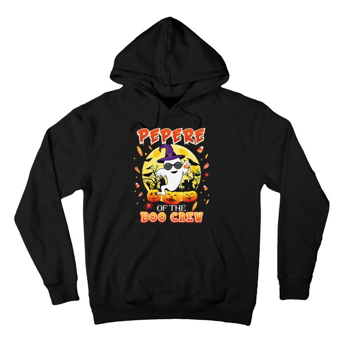 Pepere Of The Boo Crew Halloween Cute Ghost Pumpkin Scary Hoodie