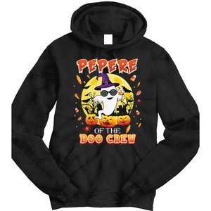 Pepere Of The Boo Crew Halloween Cute Ghost Pumpkin Scary Tie Dye Hoodie