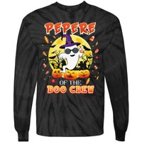 Pepere Of The Boo Crew Halloween Cute Ghost Pumpkin Scary Tie-Dye Long Sleeve Shirt