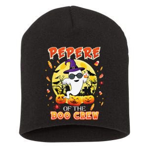 Pepere Of The Boo Crew Halloween Cute Ghost Pumpkin Scary Short Acrylic Beanie