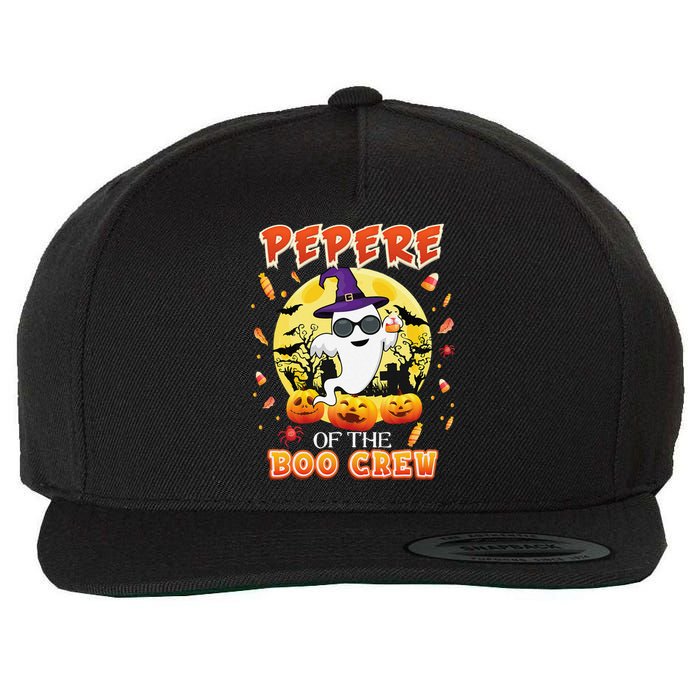 Pepere Of The Boo Crew Halloween Cute Ghost Pumpkin Scary Wool Snapback Cap