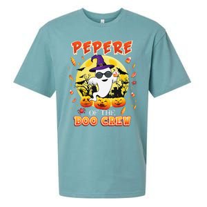 Pepere Of The Boo Crew Halloween Cute Ghost Pumpkin Scary Sueded Cloud Jersey T-Shirt