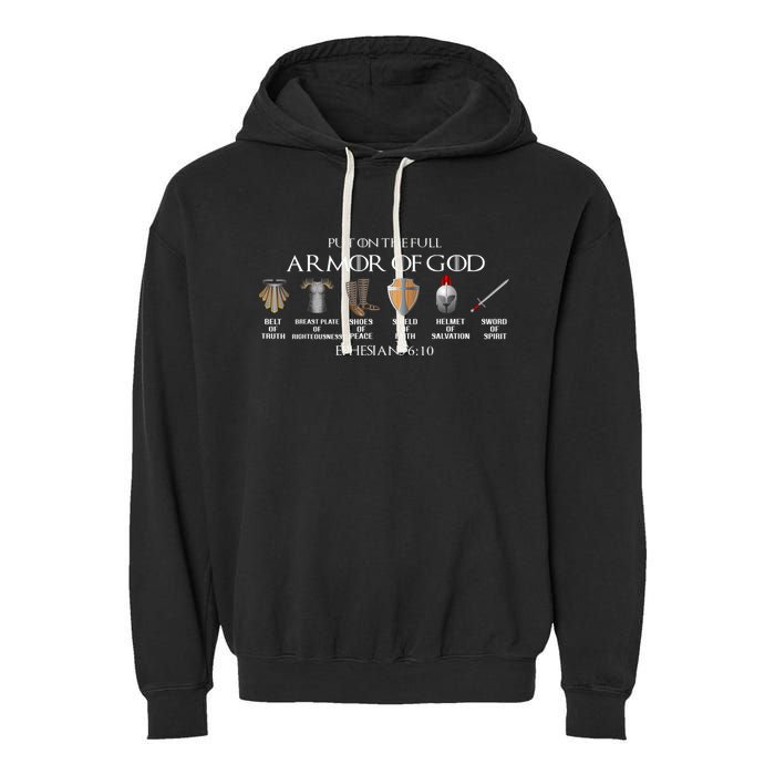 Put On The Full Armor Of God Belt Of Truth Breast Plate Of Garment-Dyed Fleece Hoodie