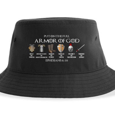 Put On The Full Armor Of God Belt Of Truth Breast Plate Of Sustainable Bucket Hat
