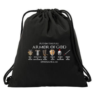 Put On The Full Armor Of God Belt Of Truth Breast Plate Of Drawstring Bag
